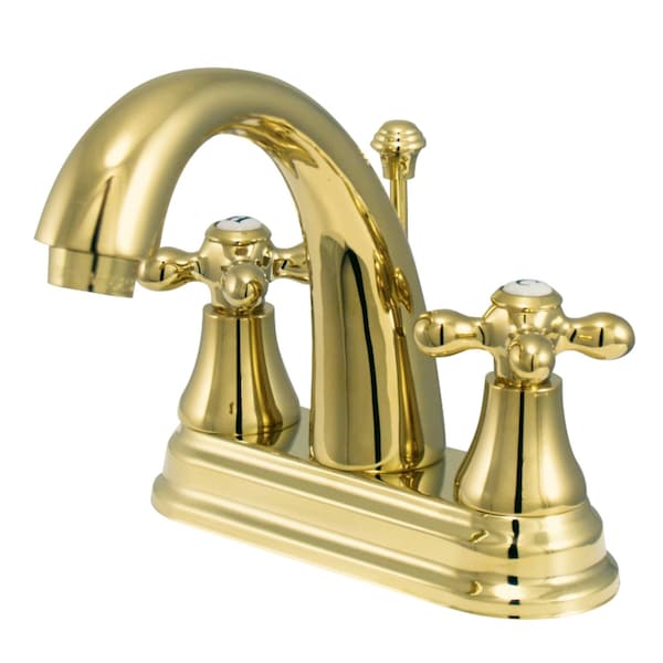 KS7612AX 4" Centerset Bathroom Faucet, Polished Brass